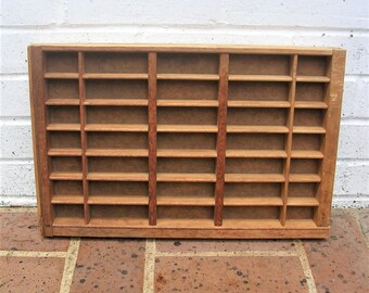Antique Vintage Printers Wooden Tray Antique Vintage Printers Drawer Shadow Box Letterpress Tray 35 Sections