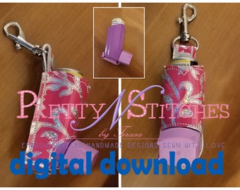 DIGITAL FILE ITH Embroidery Designs Inhaler holder for Advair and Flovent inhalers, 4X4 hoop see 2nd photo measurements in description