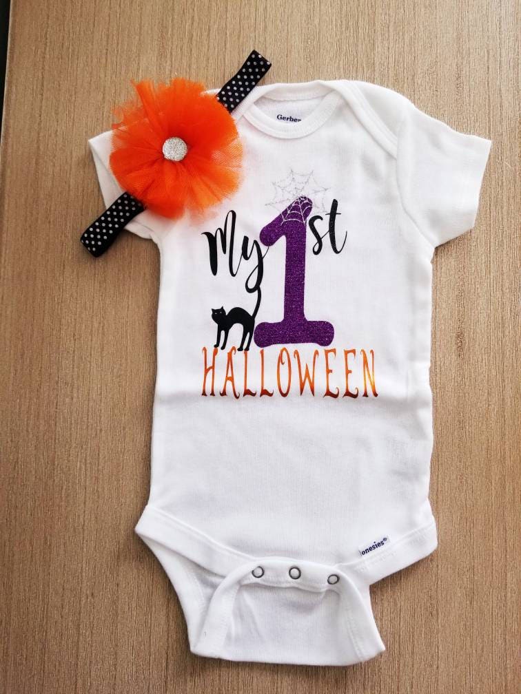My First Halloween Onsie Halloween Baby Girl Outfit Baby