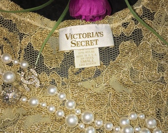 S / Victoria's Secret / Gold Label / Top / Gold Lace / Small