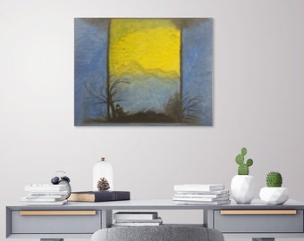 Oil Painting 16"x20", Canvas Art, Decor Art, Oil Painting, Landscape ,Lady On Canvas