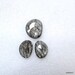 3 pieces pair BLACK Rutilated Rosecut Uneven Cabochon rosecut 20x16mm - 1 pcs Or 16x12mm -2 pcs Black Rutile Faceted Irregular Rosecut