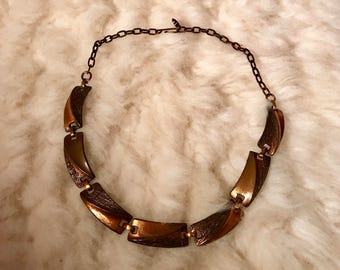 Mid century copper necklace