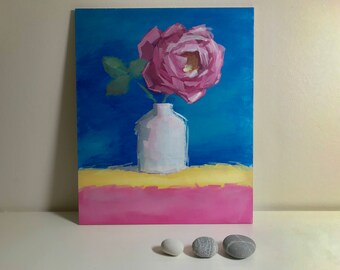 Origional Acrylic painting Rose