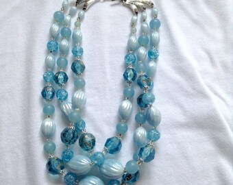Signed Germany Mult Strand Bead Necklace