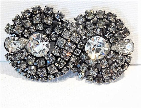 KRAMER Rhinestone Brooch /Designer Fashion / 1940s / Wedding / Bride / Jewelry