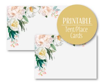 PINK Tent Cards Digital Food Label Pink Name Tags