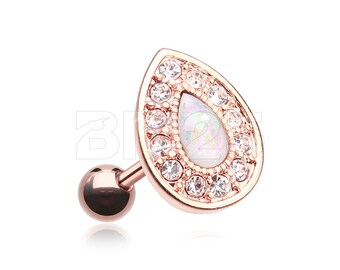 Rose Gold Opal Avice Cartilage Tragus Earring