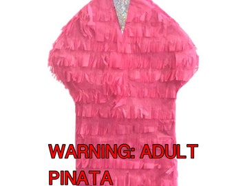 Bi-Color Hot Pink Pecker Pinata 24" Tall Create your own colors!