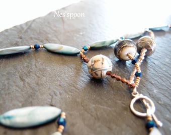 NES'spoon necklace Lampwork