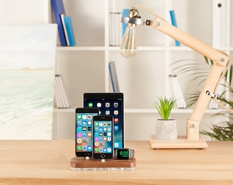 Apple Dock Station, iPhone Apple Watch Stand, iPad iPhone Charging Station, iPad Stand iPhone X, 8 Charging Station, AirPods Docking Station
