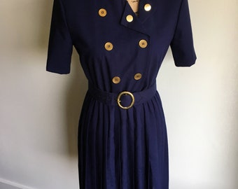Vintage 1950s Dress - Pleated Skirt