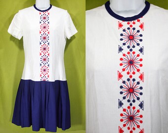 Vintage 60's HOB・NOBBER NATURALLY Drop Waist Dress S