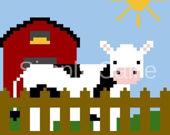 C2C Crochet Pattern - Down on the Farm Cow