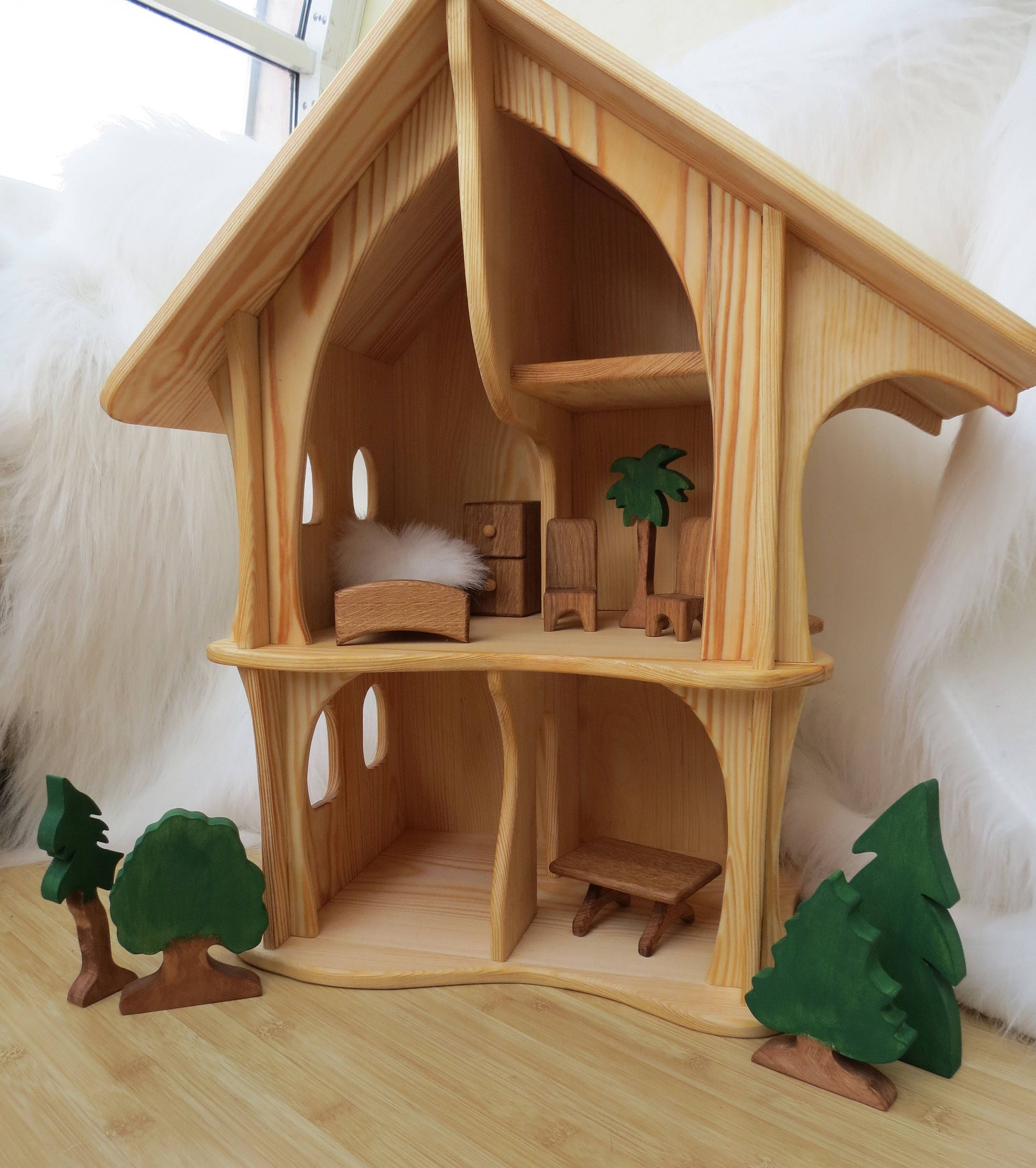 wooden doll house