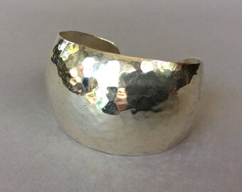 Sterling Silver Hand Hammered Cuff Bracelet