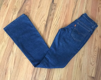 VINTAGE LEVI'S 746-0917 Deadstock Bellbottom denim jeans 27X34