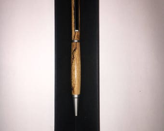 Spalted beech hand turned pen