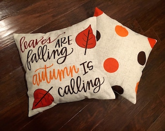 Leaves are Falling - Fall pillow cover