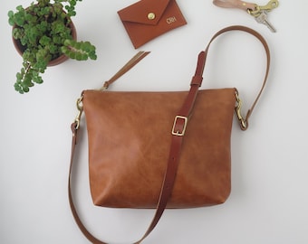 Leather Crossbody Bag, Leather purse, Leather Hobo Bag, Brown leather bag