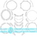 24 Handdrawn Laurel Wreath Frames Doodles Instant Download