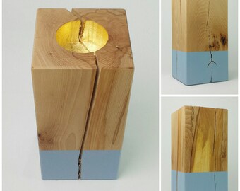 Candle holder beech massive, large, linseed oil, Farbdip