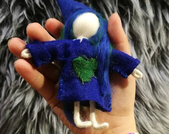forest gnome doll, pocket fairy, Waldorf bendy doll, Waldorf bendable doll, doll house princess, felt bendable doll, elf kendal, bendy doll