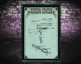 Military Patent Prints Set Of 6 Army Art Posters Military