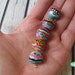 Handmade beads, Round beads,Colorful beads, Artisan beads, Polymer clay beads (060)