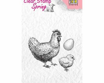 Stamp clear possin/chicken/egg 4 9 x 3, 7 cm - SPCS004