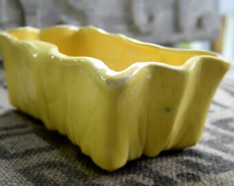 Vintage Yellow McCoy Pottery Planter or Dish