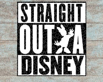 Straight Outta Disney Daisy SVG, DXF, JPEG, and Studio Downloads