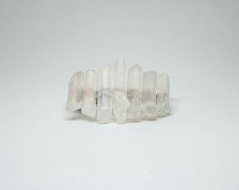 Crystal Barrette / Gifts for her / Raw Quartz Barrette / Crystal Hair Clip / Fairy Crown / Bridal Crystal Crown /Quartz Hair Jewelry / boho