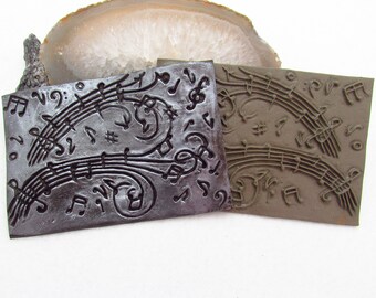 Melody On The Wind Polymer Clay Texture Stamp