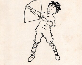 Vintage Art Print by Mabel Lucie Attwell c1920s Book Plate