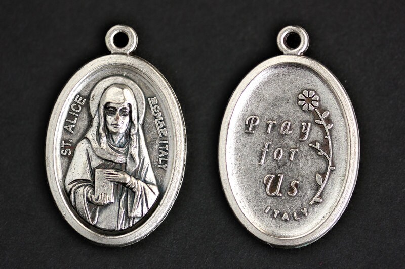 Saint Alice Medal. Catholic Pendant. St Alice Pendant. Saint Alice