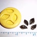 Leaf Flexible Push Mold - Set/4 Leaves For Resin Polymer - Food Safe Silicone - F274