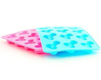 Happium 2x Flexible Willy Ice Baking Trays (1x Pink 1x Blue) Jelly DIY Penis Mould Happy Hen Night Party Adult Event Supplies
