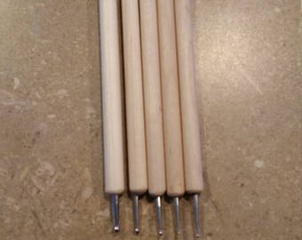 5 Dotting tools/pens for clay sculpture/ nail art/ painting