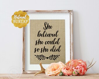 High School Graduation Gift for Her, Graduation Daughter Gift, she believed she could so she did wall art, Class of 2017 Gift, RN Signs