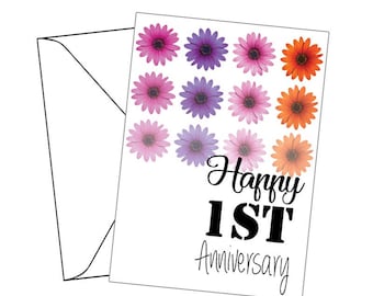 Anniversary Cards - Personalise your year - Celebration / wedding cards