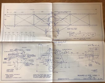 Airplane Blueprint Set - Packard- Le Pere Lusac-II