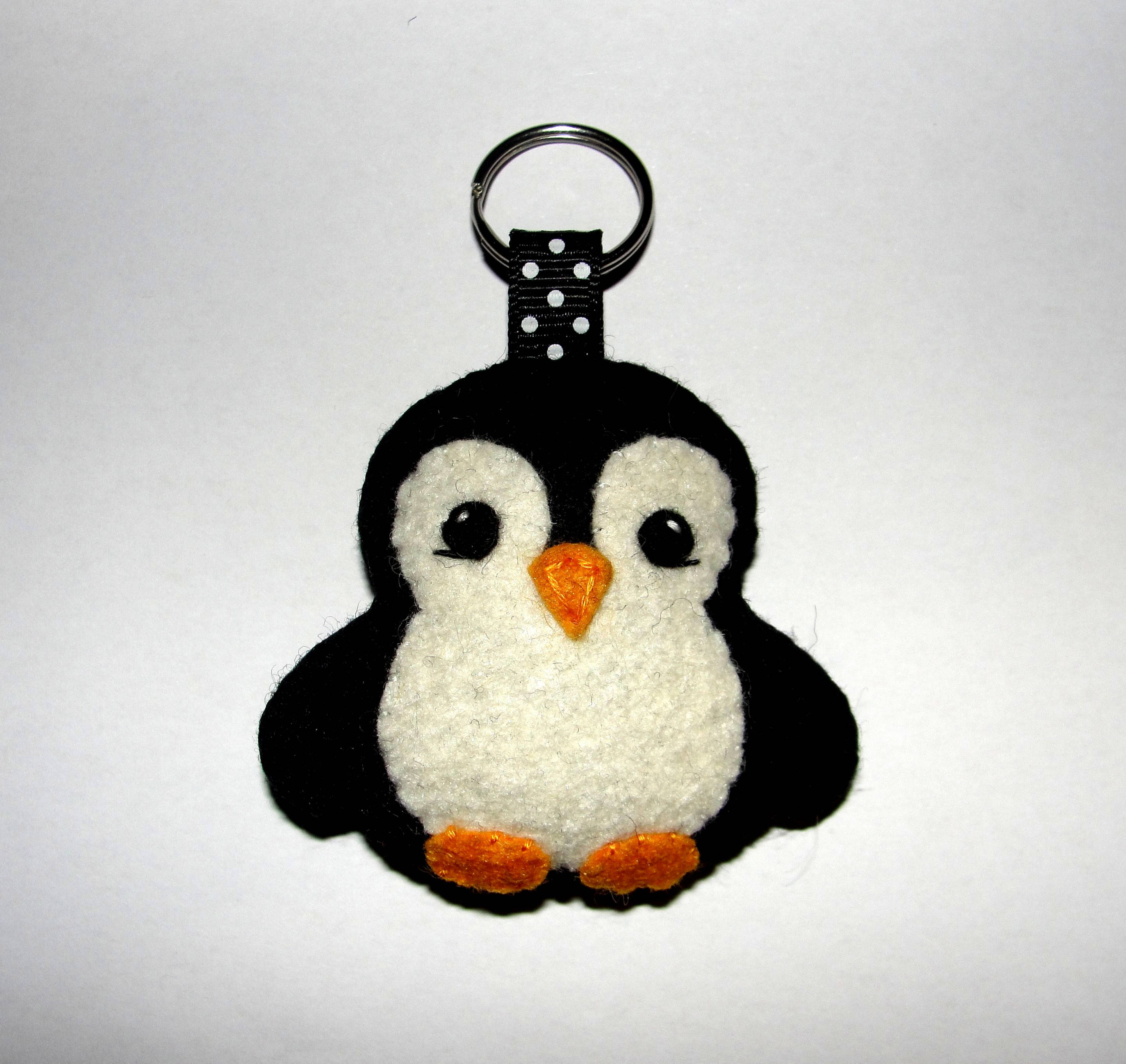 soft penguin keyring