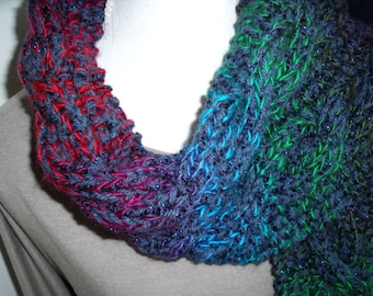 multicolored cable scarf (150, 20cm)