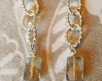 Faceted Smokey quartz dangles