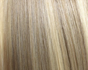 100% Human Hair Flip-in(HALO) extension Hand-made Ash Blonde Mix