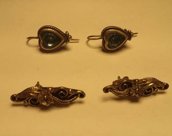 2 Pairs of Sterling Silver Earrings