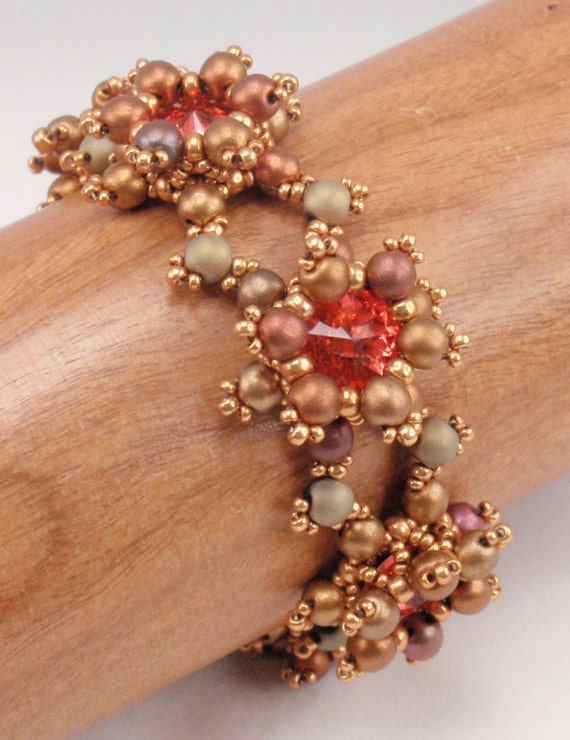Beading Tutorial for Nexus Blossoms Bracelet jewelry pattern
