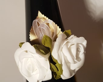 Ladies wedding wrist corsage double rose