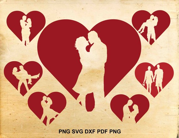 Download Couple svg Couple silhouette Heart svg Valentine svg files